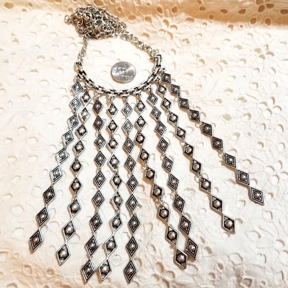 NEW Premier Designs Bohemian Reversible Turquoise Silver Necklace - Picture 9 of 9